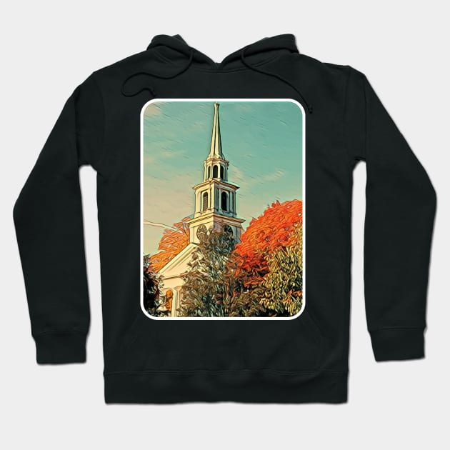 The Town Church Tower Hoodie by Fenay-Designs